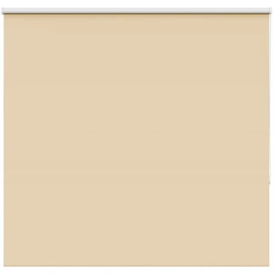 Image of vidaXL Roller Blind Blackout Beige 155x130 cm Fabric Width 151.6 Polyester