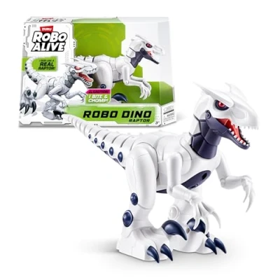 Image of Robo ALIVE Dino Raptor Robotic Toy by ZURU, Electronic Dinosaur for Boys