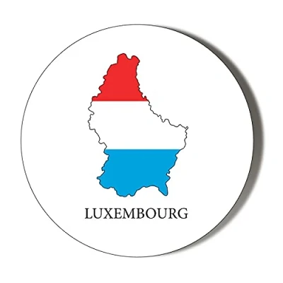 Image of LUXEMBOURG FLAG MAPPED 38mm Round Fridge Magnet