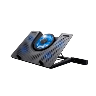 Image of Trust Gaming GXT 1125 Quno Laptop Cooling Stand Laptops up to 17.3 inch, 5 Blue Illuminated Fans, Adjustable Angle, Computer Cooler Black