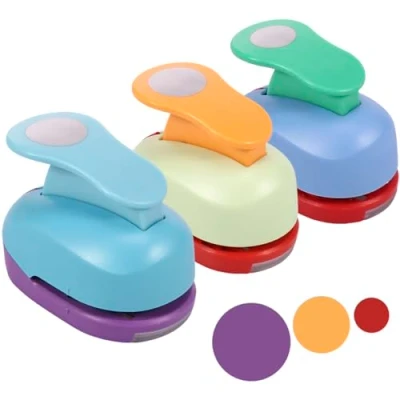 Image of 3Pcs Circle Paper Punch 16mm 25mm 38mm Hole Cutter DIY Multipurpose Handmade Round Portable Scrapbooking Punches for Craft Card Photo Album Making