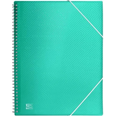 Image of Oxford, A4 Plastic Sleeve Folder, 30 Transparent Sleeves, Turquoise