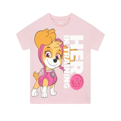 Image of Paw Patrol T Shirt Skye Girls Tshirt Summer Top Girls’ Shirts Pink 2 3 Years