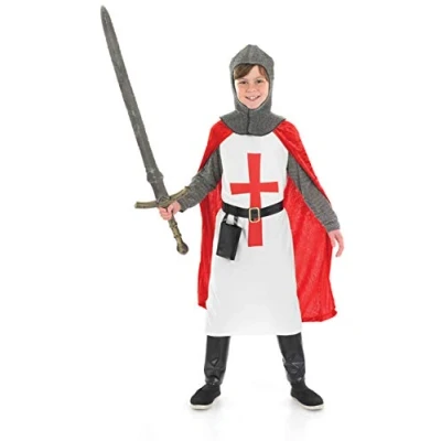 Image of Fun Shack Crusader Costume Medieval Knight Kids, Outfit Kids X Large