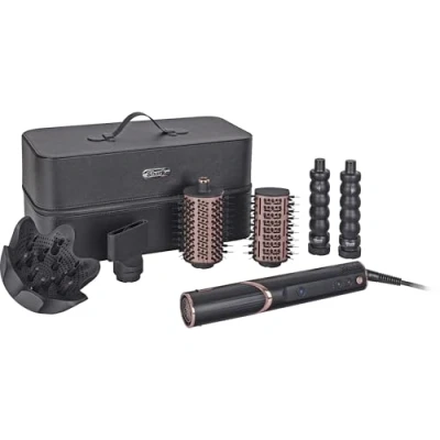 Image of Shark FlexStyle 5 in 1 Air Styler &amp; Hair Dryer, Car Wrap Curls, Flat Brush, Oval Concentrator, Diffuser, Storage Box, Without Thermal Damage, Black/Pink HD440EU