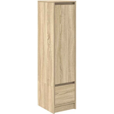 Image of vidaXL Highboard Modern Sonoma Oak Storage Cabinet/Engineered Wood/Living Room &amp; Lounge Cupboard 29.5x34x119.5 cm