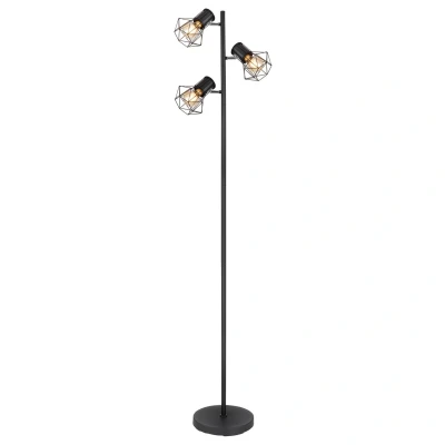 Image of Priska Multi Arm Floor Lamp Matt Black 3x E27