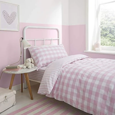 Image of Bianca Check and Stripe Duvet Cover Set 160 x 200 + 50 80 cm