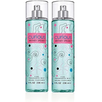 Image of Britney Spears Curious Ladies Womens Fine Fragrance Mist Body Spray 236ml 2 Pack