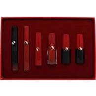 Image of Giorgio Armani Red Lip Collector&#039;s Limited Edition Gift Set Shade 400, 6 Pieces