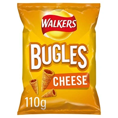 Image of Walkers Crisps Bugles Cheese Snacks Bag, 110 g