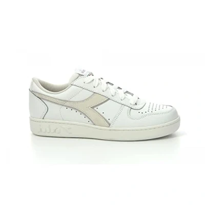 Image of Diadora Women&#039;s Magic Basket Low Leather Wn Gymnastics Shoe, Dawn Blue White, 3.5 UK