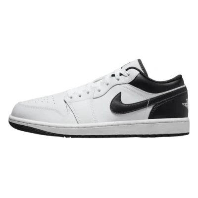 Image of Jordan AIR 1 Trainers, Men&#039;s, Size: 12, White/black Leather and textile