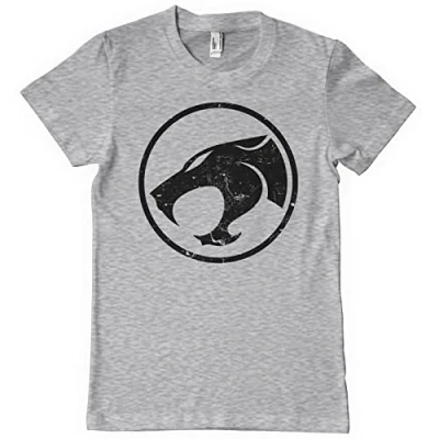 Image of Thundercats Officially Licensed Washed Logo Mens T Shirt (Heather Grey), Medium