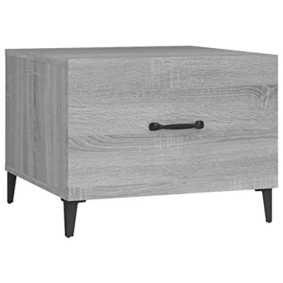 Image of vidaXL Coffee Table with Metal Legs Grey Sonoma Centre Accent End Tea