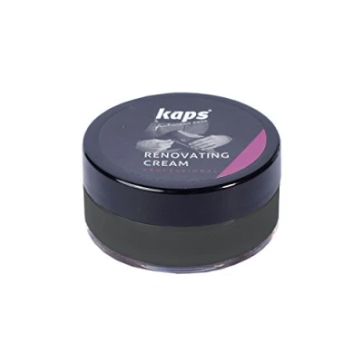 Image of Renovating Repair Cream For Smooth Leather Shoes Bags Seats, Scratch And Scuff Cover, Kaps Cream, 10 Colours, 118 Black, 25 ml 0.84 fl. Oz.