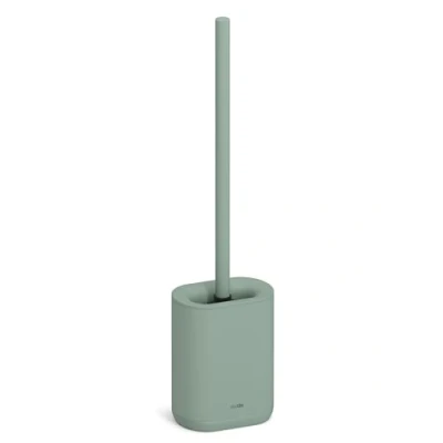 Image of stardis Pure Toilet Brush Matte Silicone Compact Antibacterial Set Green