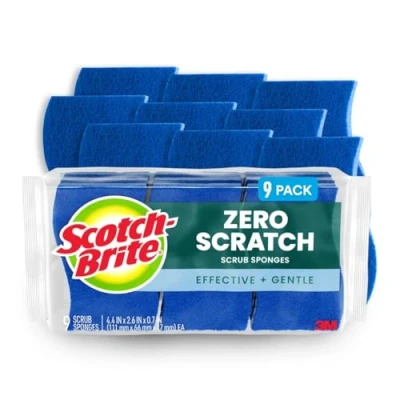Image of Scotch Brite 9 Pack Non Scratch Scrub Sponges