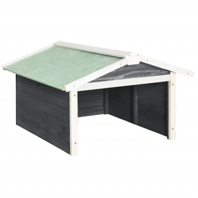 Image of vidaXL Robotic Lawn Mower Garage 72x87x50 cm Grey and White Firwood