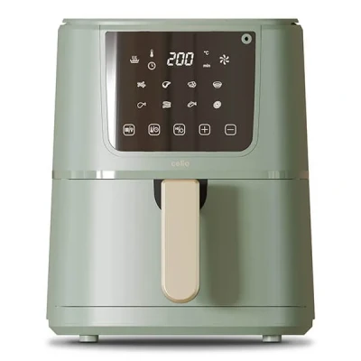 Image of Cello Overture Sage Green Air Fryer with Internal Food Thermometer