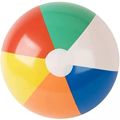Image of PMS Inflatable Multi Coloured Shiny Beach Ball 20 Inch Toys for Children and Toddlers