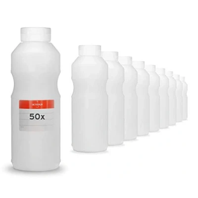 Image of Octopus 500 ml squeeze bottles, dosing bottles with hinged lid and silicone opening, ketchup or sauce incl. labelling labels, 50x