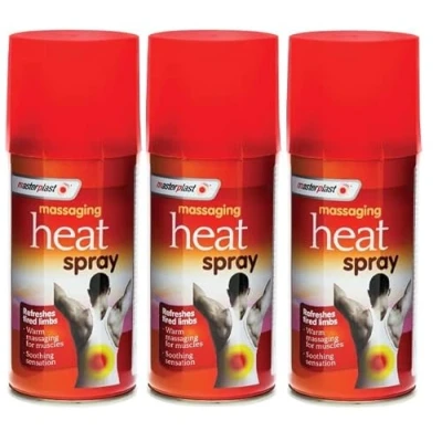 Image of 3X Massaging Heat Spray 150ml Fast Pain Relief Muscle Injury Treatment, Ready to Use, &amp; Comfort