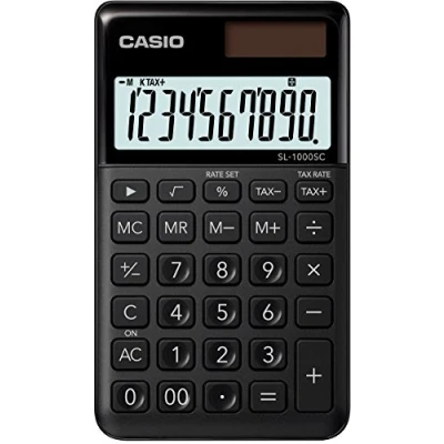 Image of Casio sl 1000sc bk Pocket Calculator, 0.9 x 7.1 12 cm, Black