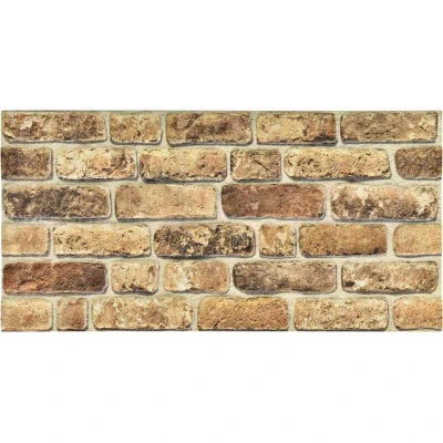 Image of vidaXL 3D Wall Panels with Dark Sand Brick Design 10 pcs EPS