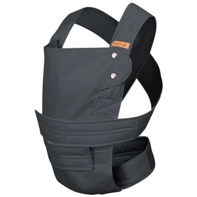 Image of marsupi Baby Carrier for Newborns from Birth up to 15kg, Lightweight and Compact with Sturdy Velcro System, Organic Cotton Classic/Grey, Size XXL