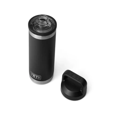 Image of YETI Rambler Bottle Chug, Vaccum Insulated Stainless Steel with Chug Cap, Black, 18 oz (532 ml)