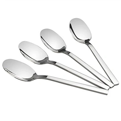 Image of Cadineer 12 Piece Table Soup Spoons, Stainless Steel Dinner Spoons Set