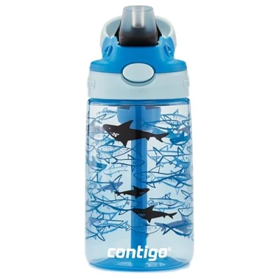Image of Contigo Kids Water Bottle easy Clean Autospout with Straw, BPA free stainless steel drinking bottle, 100% leak proof, to clean, ideal for daycare