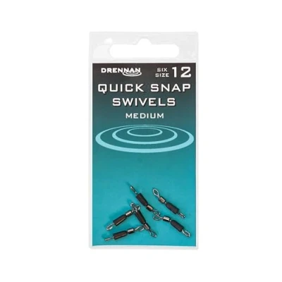 Image of Drennan Quick Snap Swivels Pack Of 6 For Fishing: 12
