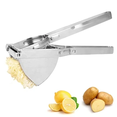 Image of Stainless Steel Potato Ricer, Business Fruit Masher and Food Press with Nonslip Comfort Grip, Multifunctional Ricer for Mashed Potatoes, Puree, &amp; Vegetables, 11.02 x 3.15 4.13in