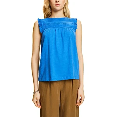 Image of ESPRIT Women&#039;s 053ee1k314 T Shirt, Bright Blue, XS