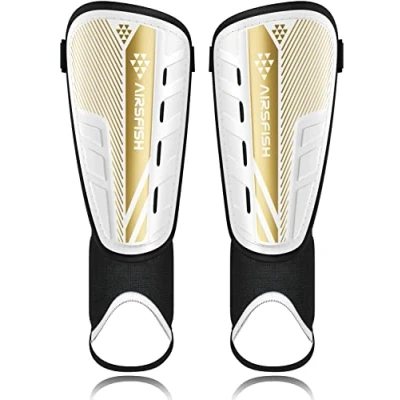 Image of Shin Pads Boys Certified Airsfish Kids with Ankle Protection,High Strength pads,Breathable Non Slip Extended Adjustable Straps,Protective Football Equipment for and Girls