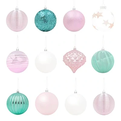 Image of Christmas Workshop 12pk Shatterproof Baubles Multi Coloured