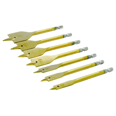 Image of Rolson 48525 7 pc Flat Wood Drill Bit Set