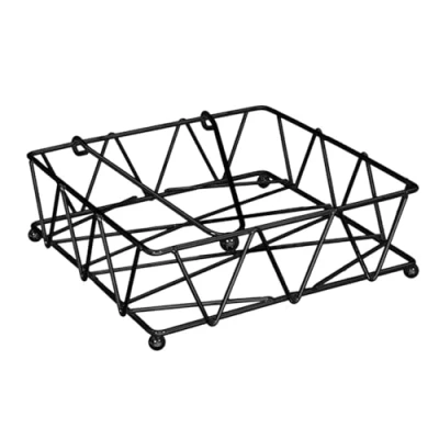Image of THE HOME DECO FACTORY SERVILLETERO ALAMBRE C/SOLAPA, Metal, Black, One Size