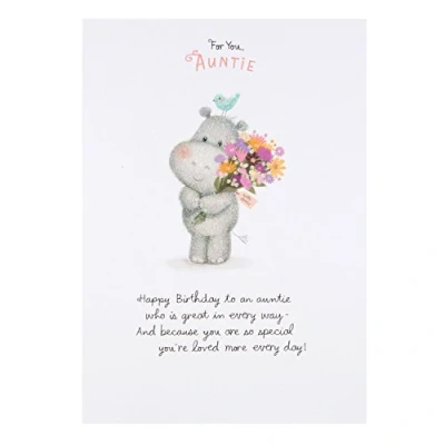 Image of Hallmark 25452012 Auntie Birthday Card &quot;Loved More Everyday&quot; Medium