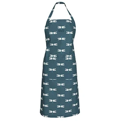 Image of Sophie Allport Dragonfly Unisex Adult Kitchen Apron, 100% Cotton, with Adjustable Neck Strap and Front Pocket