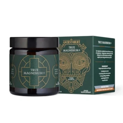 Image of Ancient + Brave Magnesium Capsules 3 in 1 Complex: Glycinate, Malate &amp; Taurate 60 Vegan High Strength Supplement for Sleep, Energy, Muscle Bone Support Made UK