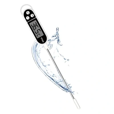 Image of Jsdoin Meat Thermometer, Digital Food Instant Read Cooking Thermometer with Probe Tip Cover, LCD Screen, Perfect for Kitchen Cooking, BBQ, Water, Meat, Milk(Battery Included)