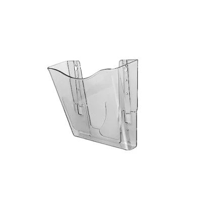 Image of Deflecto Smoke Portrait A4 Wall Mounted Document Holder Pack of 6 Sign Leaflet Letter Rack Display Stands Poster Menu Holders