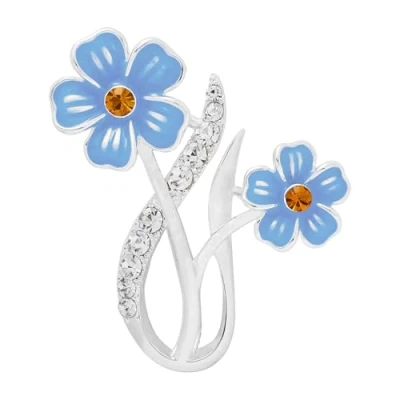 Image of Equilibrium Forget Me Not Elegant Silver Plated Brooch
