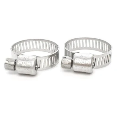 Image of Pisces 16 25mm Stainless Steel Clips Hardware Tubing Clamps for 20mm Pond Hose 2 Pack