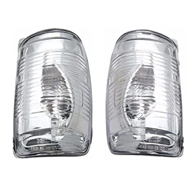 Image of GSRECY Door Wing Mirror Indicator Signal Light Amber/Clear Lens Cover Housing Compatible With Ford Transit MK8 2014 &gt; ON (Pair Clear Lens)
