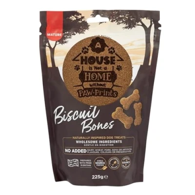 Image of AETN Creations ® Mature Dog Pack Biscuit Bones Turkey with Rice Treats (225g) Tasty &amp; Digestible for Senior Dogs Supports Joint Digestive Health plus Jerky Treat Sample