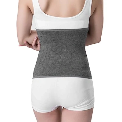 Image of Thermal Lumbar Support Cashmere Knit Stomach Kidney Warmer Abdominal Binder Lower Back Belt Brace Waist Trimmer Band Elastic Protector Postpartum Belly Wrap Warming Recover